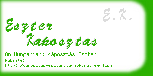 eszter kaposztas business card