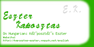 eszter kaposztas business card